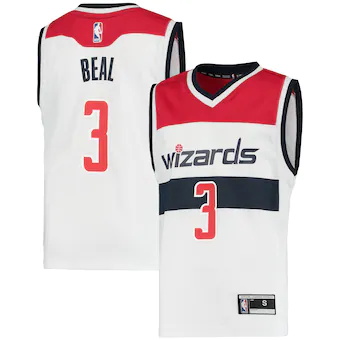 youth bradley beal white washington wizards replica jersey-347